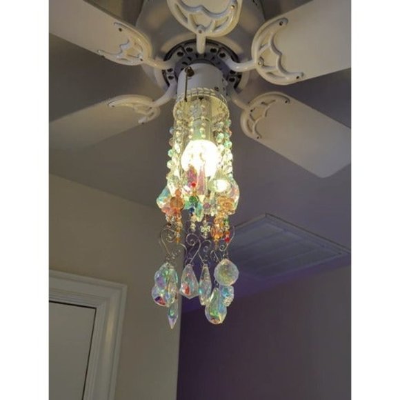 Crystal Suncatchers,  Hanging Crystals Ornament Sun Catcher with Chain - Picture 2 of 2